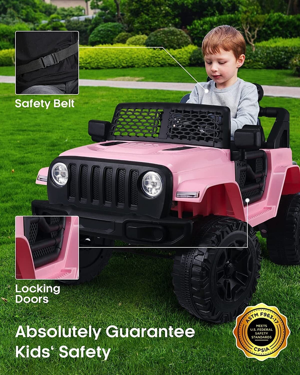Off-Road 2-Seater Electric Ride-On Jeep for Kids with Remote Control - 12V 7AH