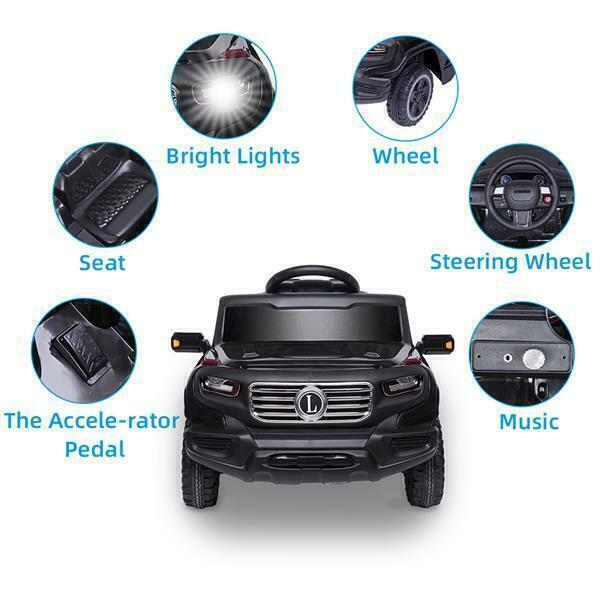 3-Speed Electric Ride-On Car for Kids with Remote Control, Music, and Lights