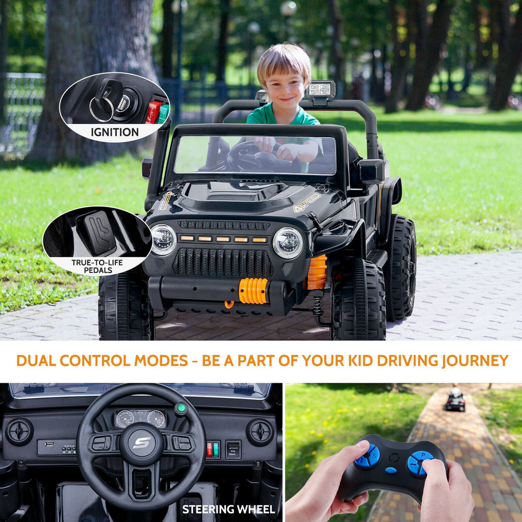 3-Speed Electric Ride-On SUV Truck for Kids with Remote Control and Parent Seat - 12V