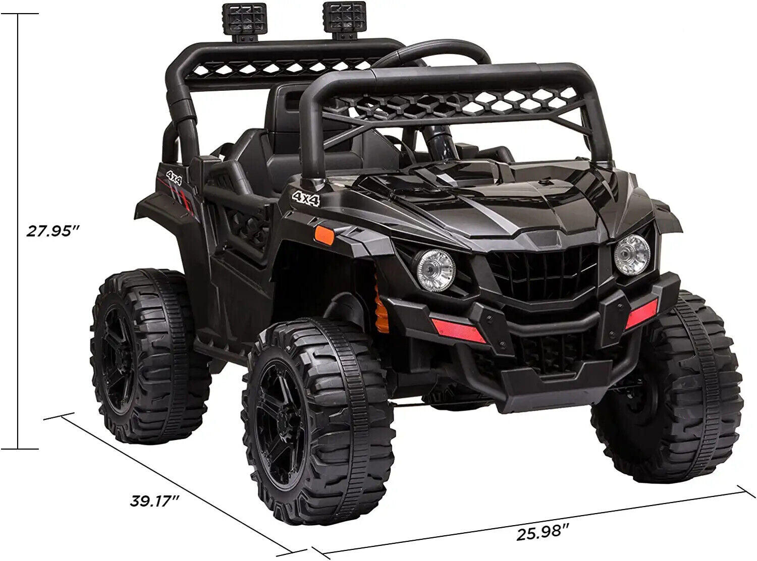3-Speed Kids Ride On Car Truck with Remote Control and Music Player