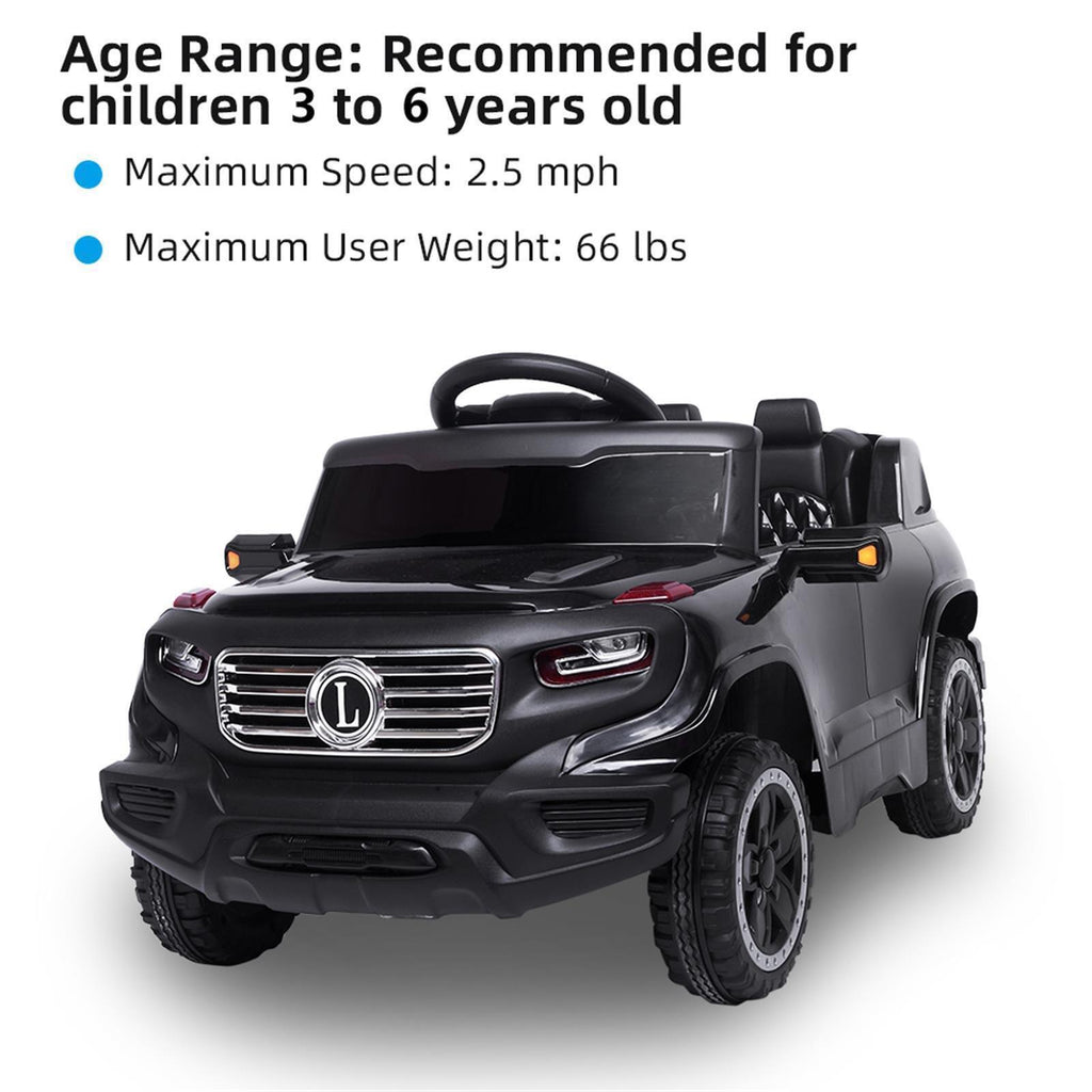 3-Speed LED Ride-On Car for Kids with Remote Control and 4 Color Options