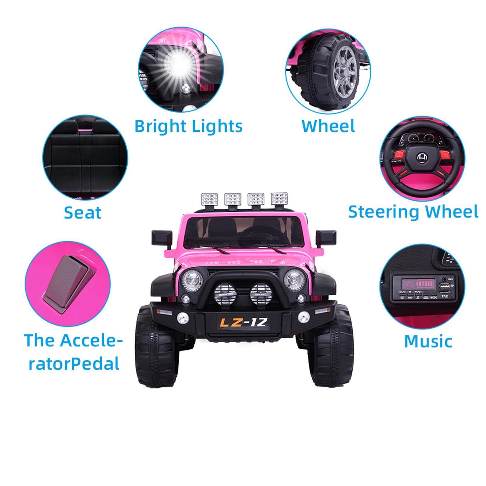 3-Speed Pink Electric Ride-On Car for Kids with Remote Control - Safe and Fun!