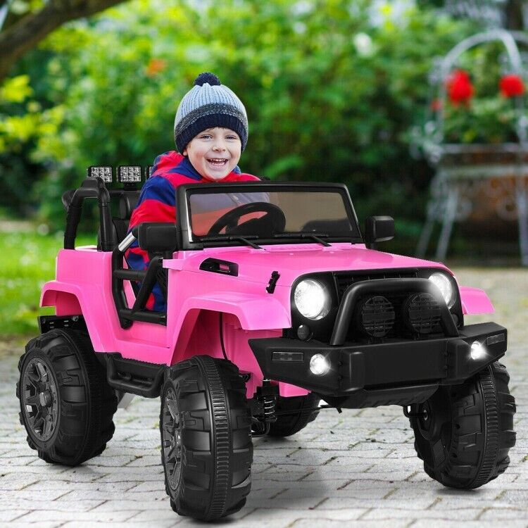 3-Speed Ride-On Truck with MP3 Player, Remote Control, and LED Lights for Safe and Fun Playtime