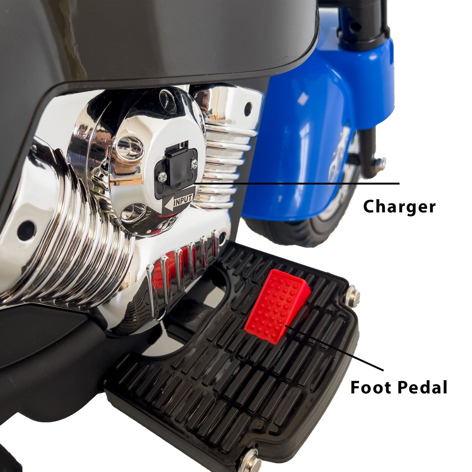 3-Wheel Chopper Motorbike Toy for Kids with LED Lights - Harley Motorcycle Inspired