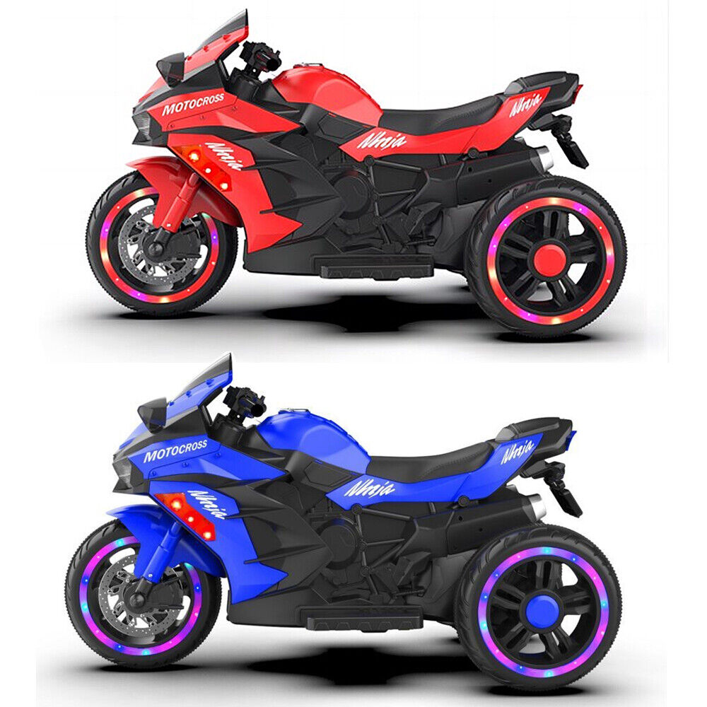 3-Wheel Electric Ride-On Motorcycle for Kids with Rechargeable 12V Battery