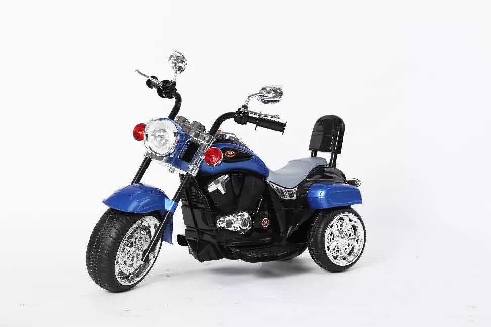 3-Wheel Kids Chopper Motorcycle with Headlight & Horn - Available in 3 Colors!