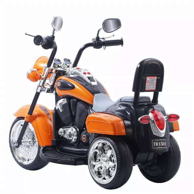 3-Wheel Kids Chopper Motorcycle with Headlight & Horn - Available in 3 Colors!