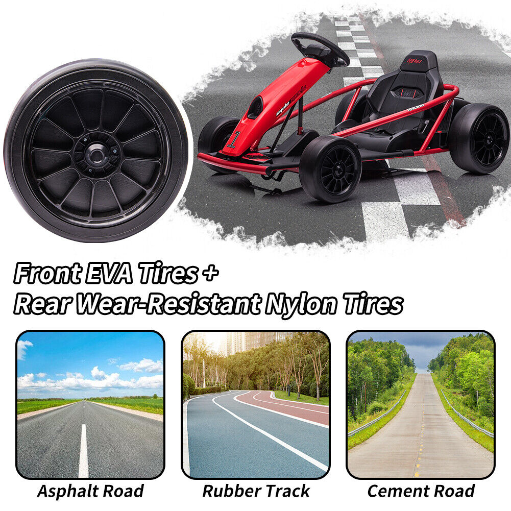 300W Electric Go Kart for Kids - Powerful Motors for Outdoor Drifting Fun!