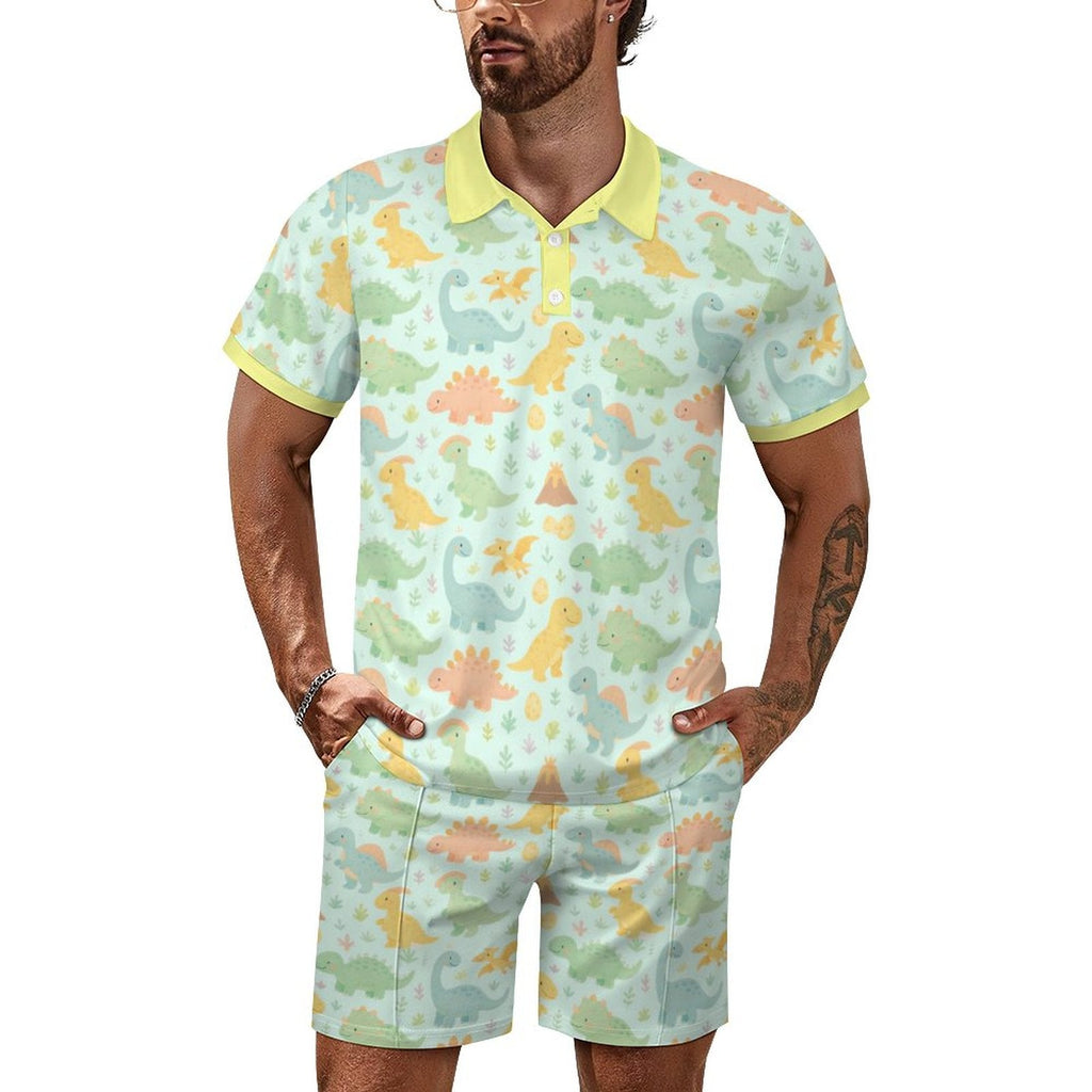 Dino Dreamland Polo Shorties Set