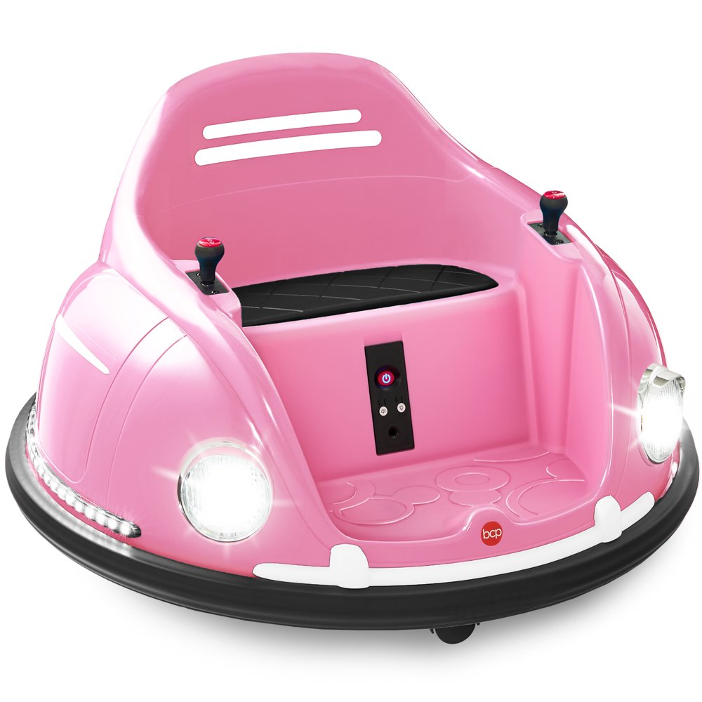 360 Degree Bumper Car Toy for Kids with Remote Control, Safety Harness, and Lights