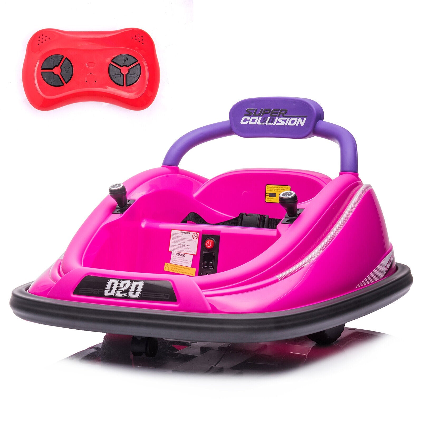 360° Electric Bumper Car for Kids & Toddlers with Remote Control - 2 Modes