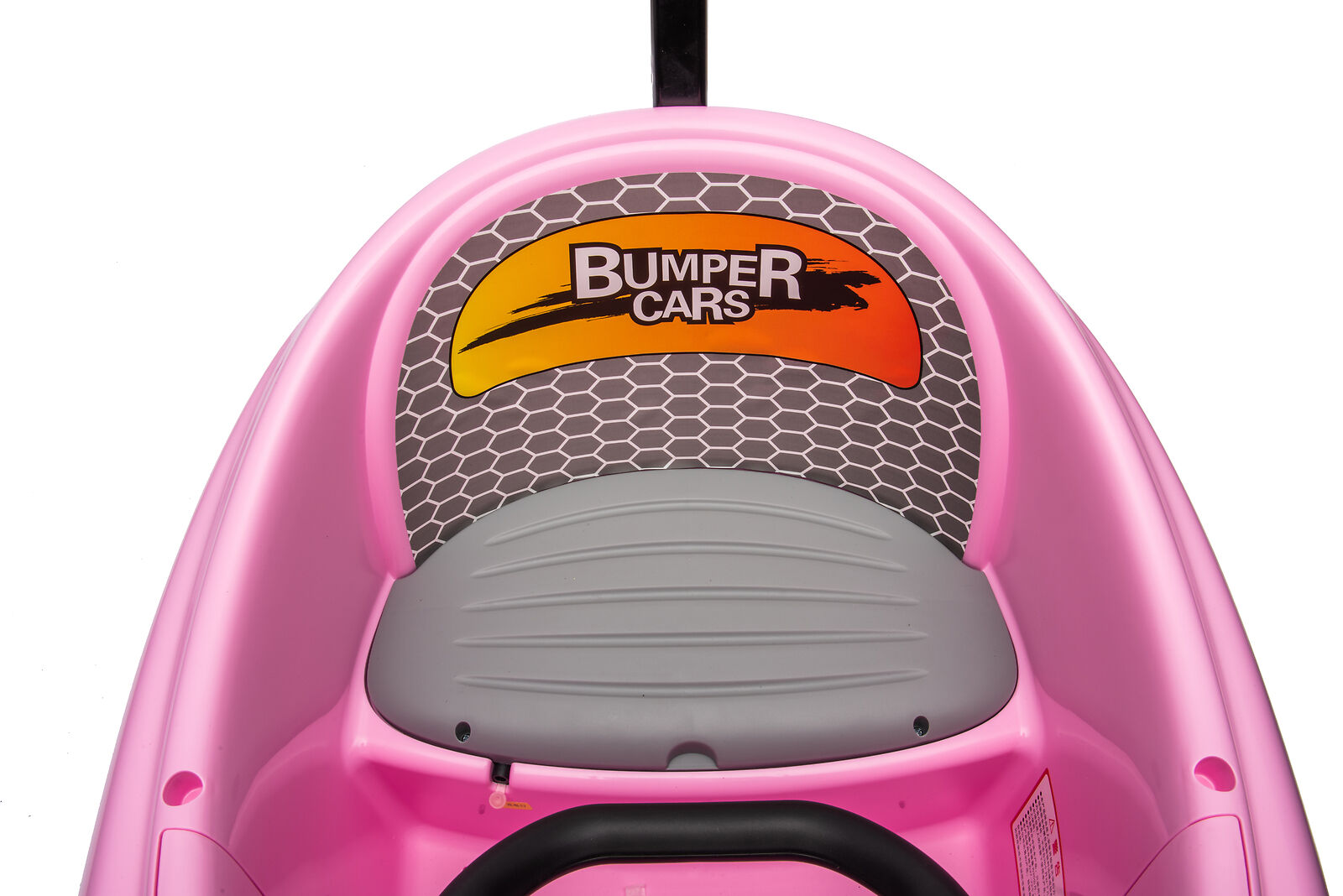 360° Pink Bumper Car Ride-On Toy with LED Remote Control for Kids (12V)
