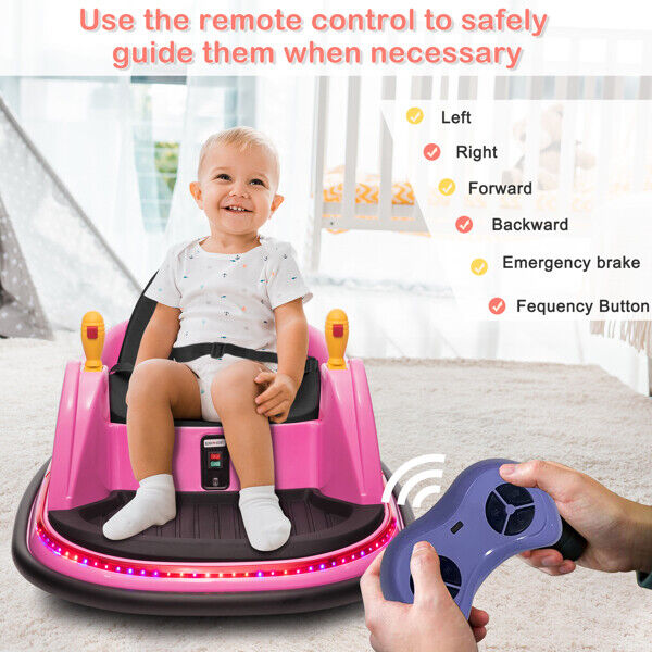 360° Spin Bumper Car for Kids with Remote Control - Exciting Ride-On Toy for Endless Fun!