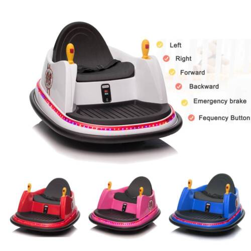 360 Spin Electric Bumper Car for Kids with LED Lights - 6V Battery Powered
