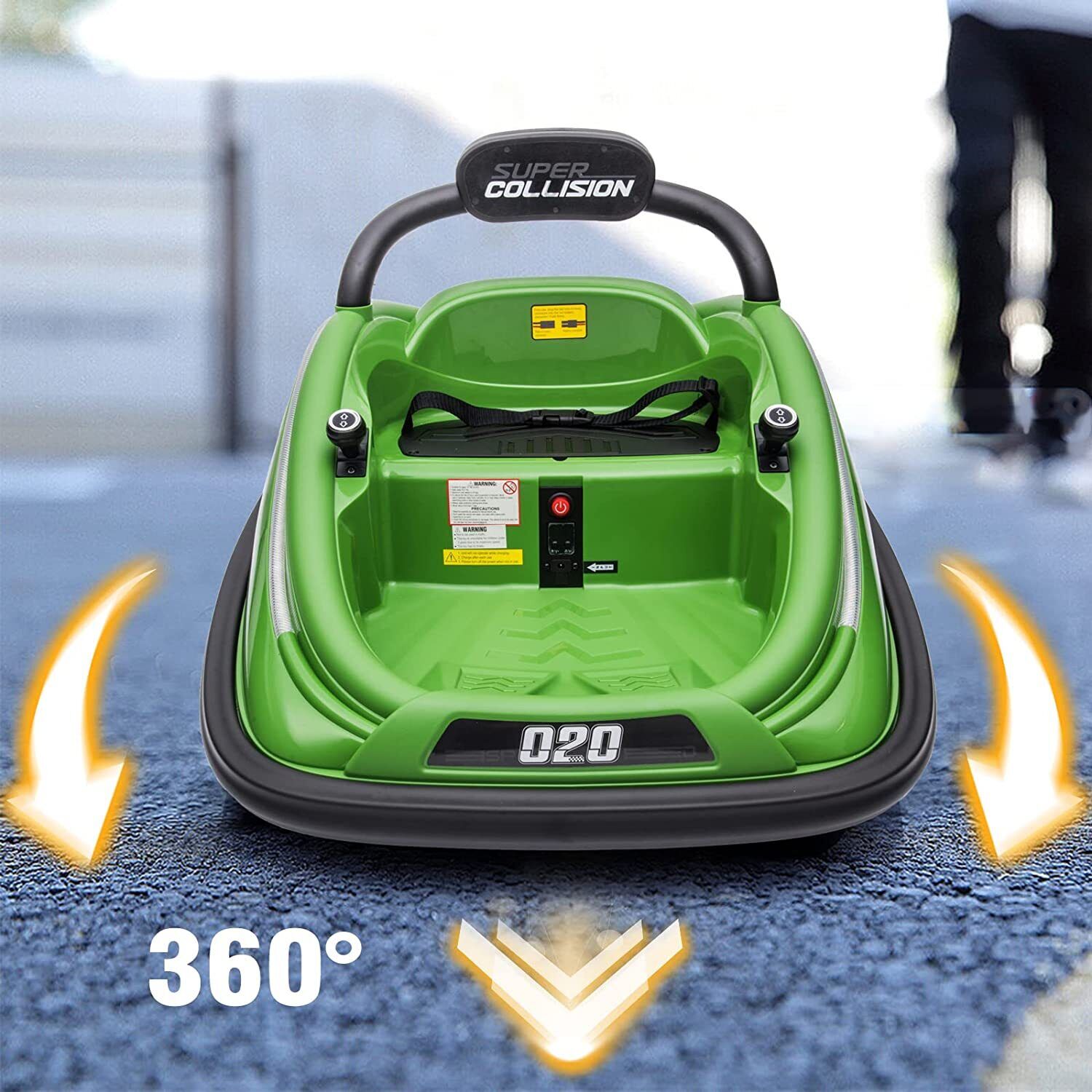 360° Spin Electric Bumper Car for Kids with Remote Control and LED Lights