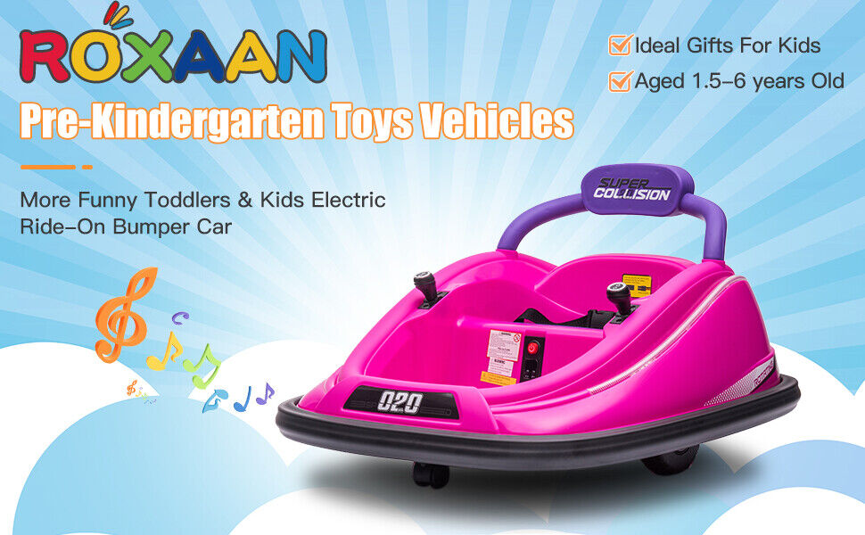 360° Spin Electric Ride-On Car for Kids with Remote Control - Bumper Vehicle Toy (12V)