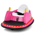 360° Spin Race Bumper Car for Kids with Remote Control - Pink 12V Vehicle