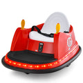 360° Spin Race Bumper Car for Kids with Remote Control - Red, 12V Vehicle