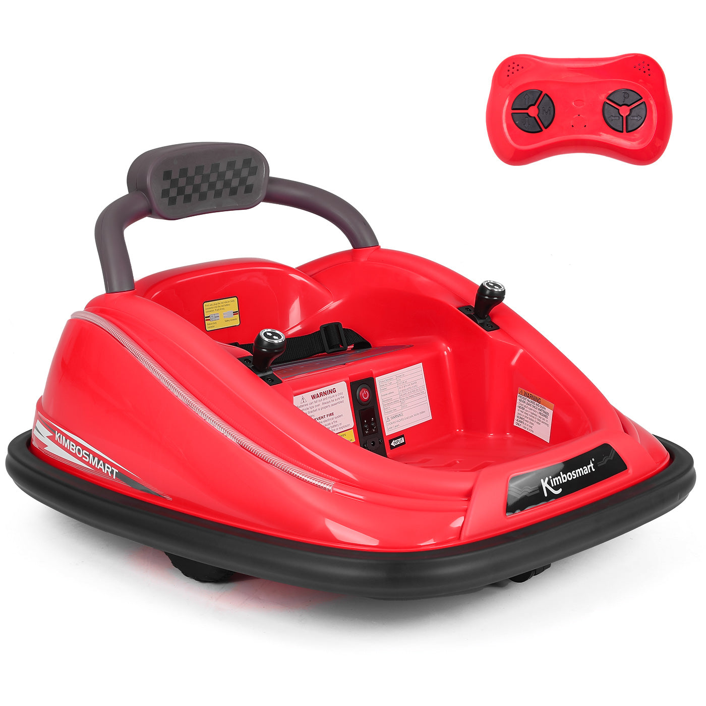 360° Spin Race Car for Kids with Remote Control and LED Lights - 6V Bumper Car Ride-On