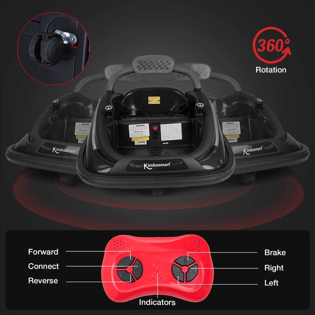 360° Spin Ride On Bumper Car for Kids - Rechargeable Electric Toy Vehicle (12V)