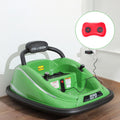 360° Spinning Electric Bumper Car for Kids with Remote Control - Green