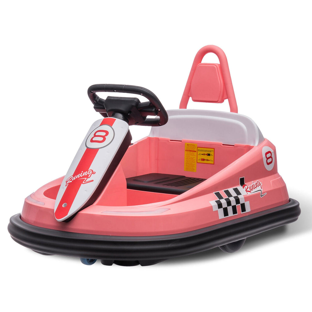 360° Spinning Electric Ride-On Bumper Car for Kids and Toddlers with 2-Speed Control