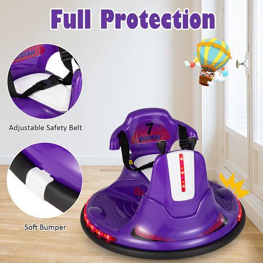 360?&deg; Spin Electric Ride On Car for Kids and Toddlers - Fun Bumper Car Experience!