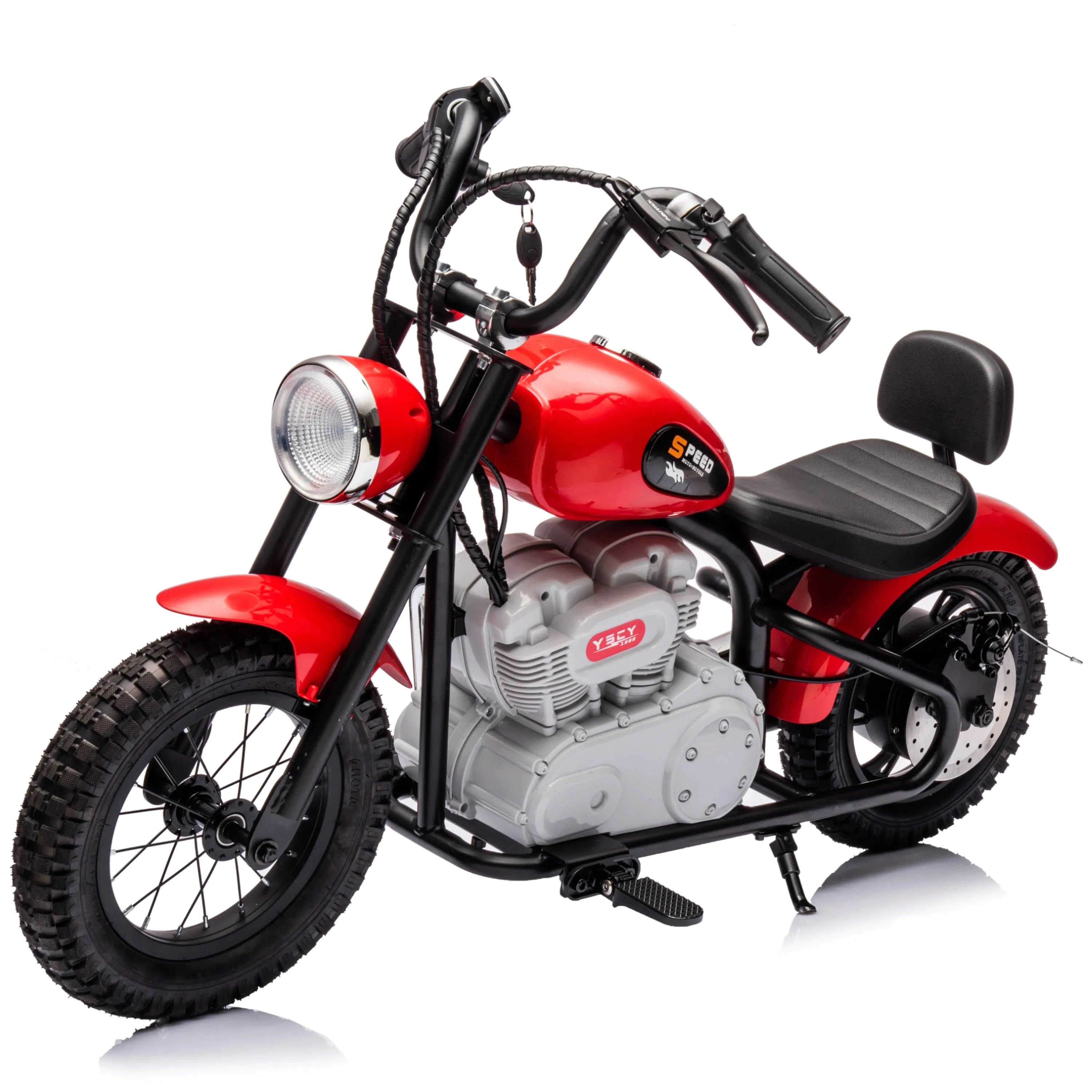 36V Magic Cars E-Chopper, Leather Seat, Rubber Air Wheels, Brushless Motor