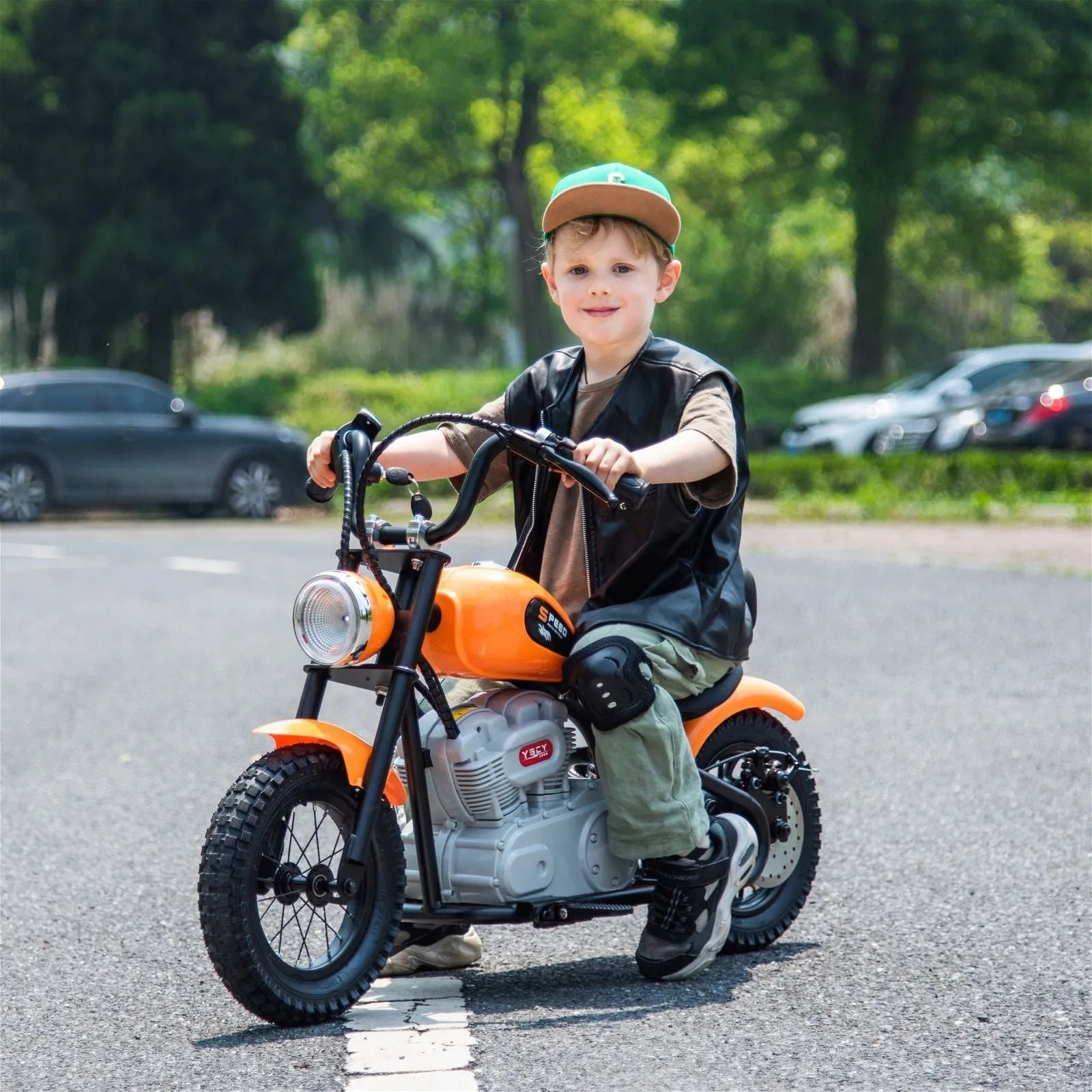 36V Magic Cars E-Chopper, Leather Seat, Rubber Air Wheels, Brushless Motor