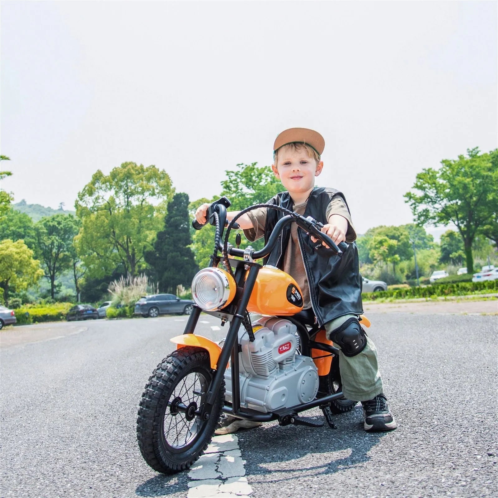 36V Magic Cars E-Chopper, Leather Seat, Rubber Air Wheels, Brushless Motor