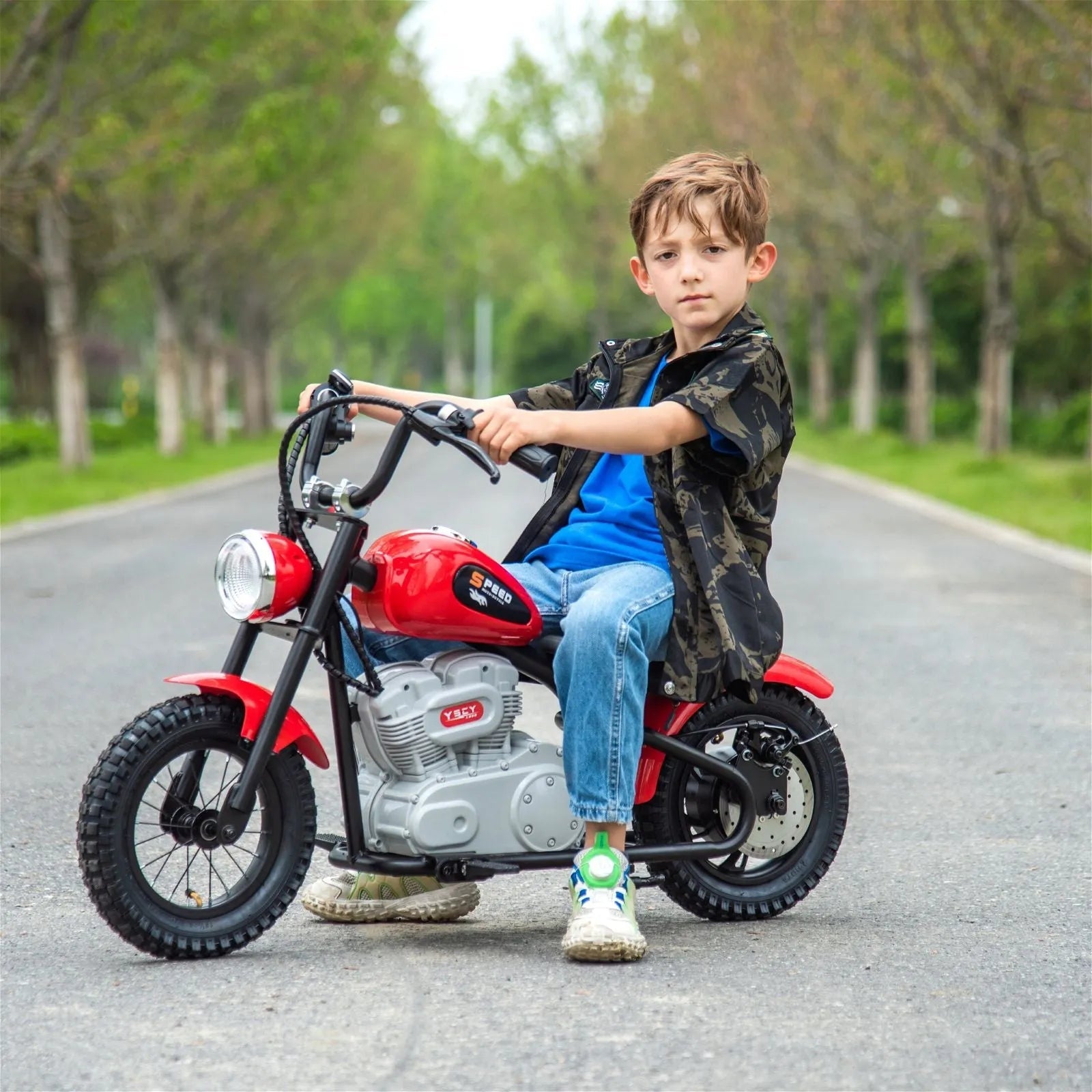 36V Magic Cars E-Chopper, Leather Seat, Rubber Air Wheels, Brushless Motor