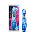 Naturally Yours Wild Ride Realistic 9 " Vibrating Dildo Blue
