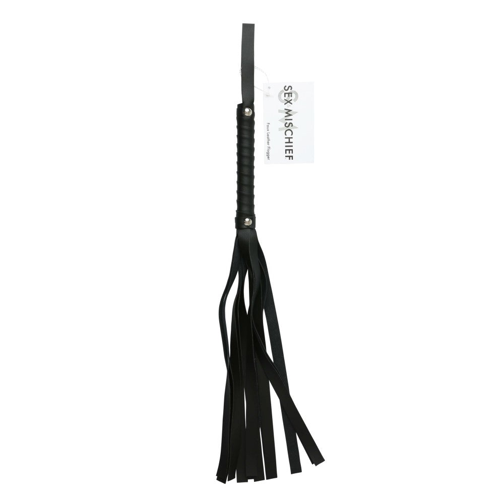 Sex & Mischief Faux Leather Flogger (Black)