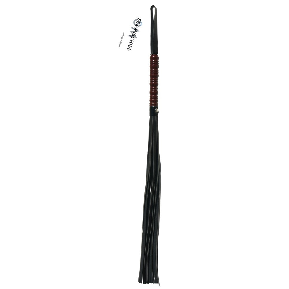 Sex & Mischief Mahogany Flogger (Black)