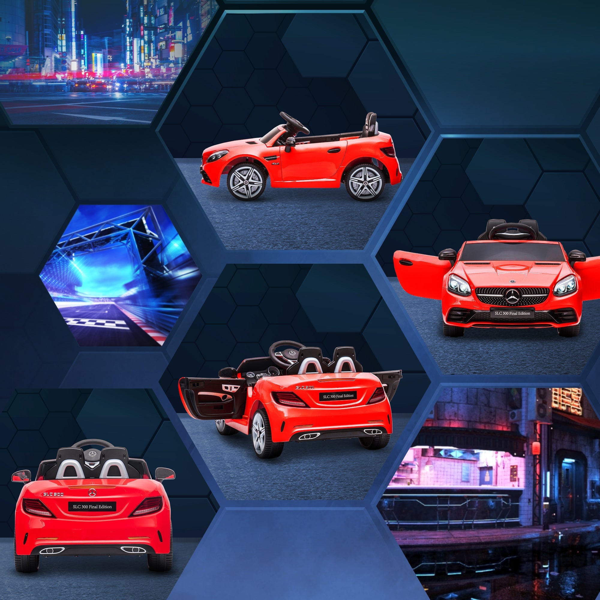 Electric Ride-On Car for Kids with Remote Control, Dual Motors, Music and Lights