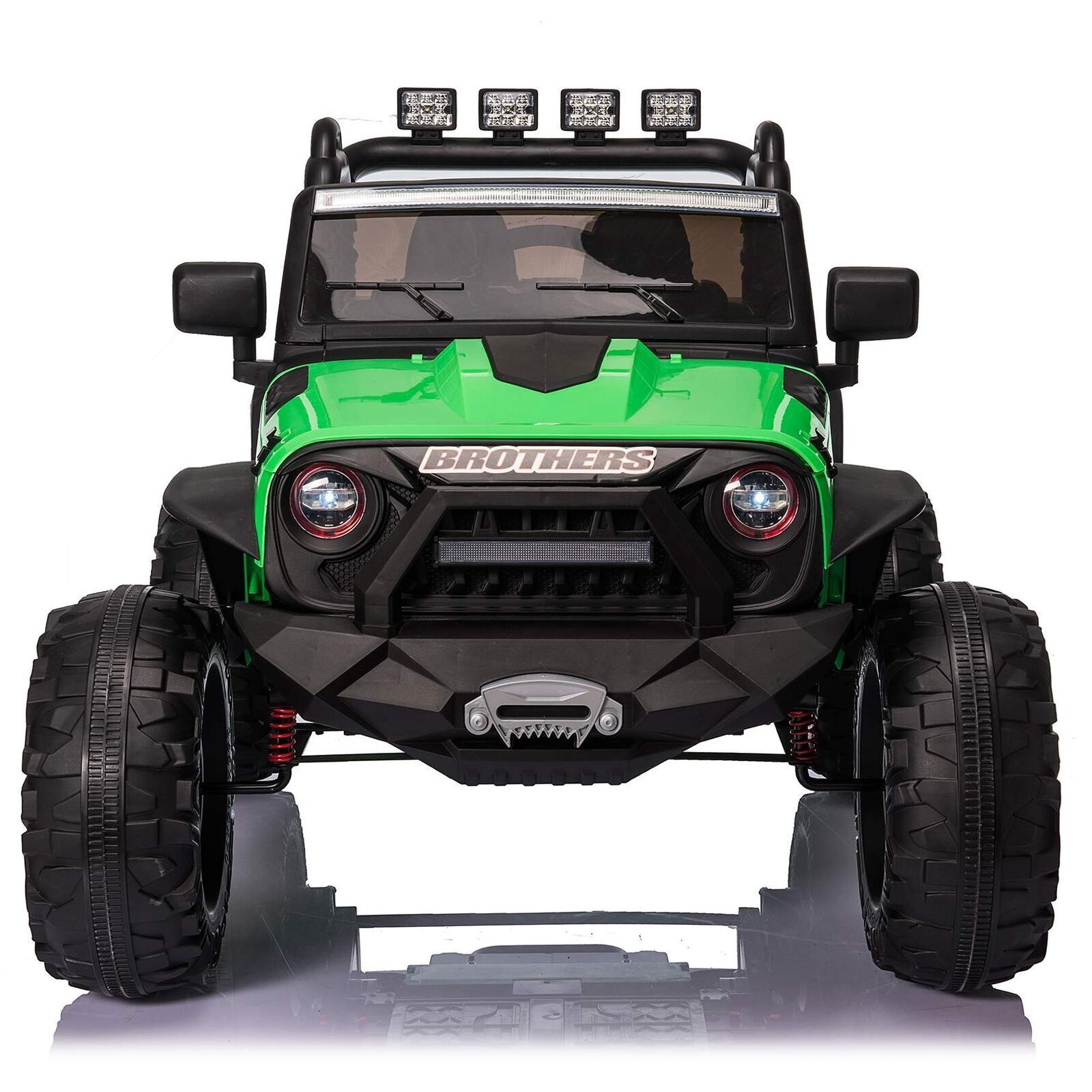 400W 2-Seater Electric Ride-On Jeep for Kids with LED Lights and 24V Battery