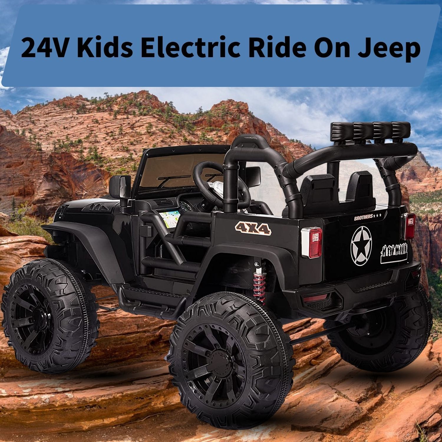 400W 2-Seater Electric Ride On Truck with RC, MP3, and LED - 3 Speed Options