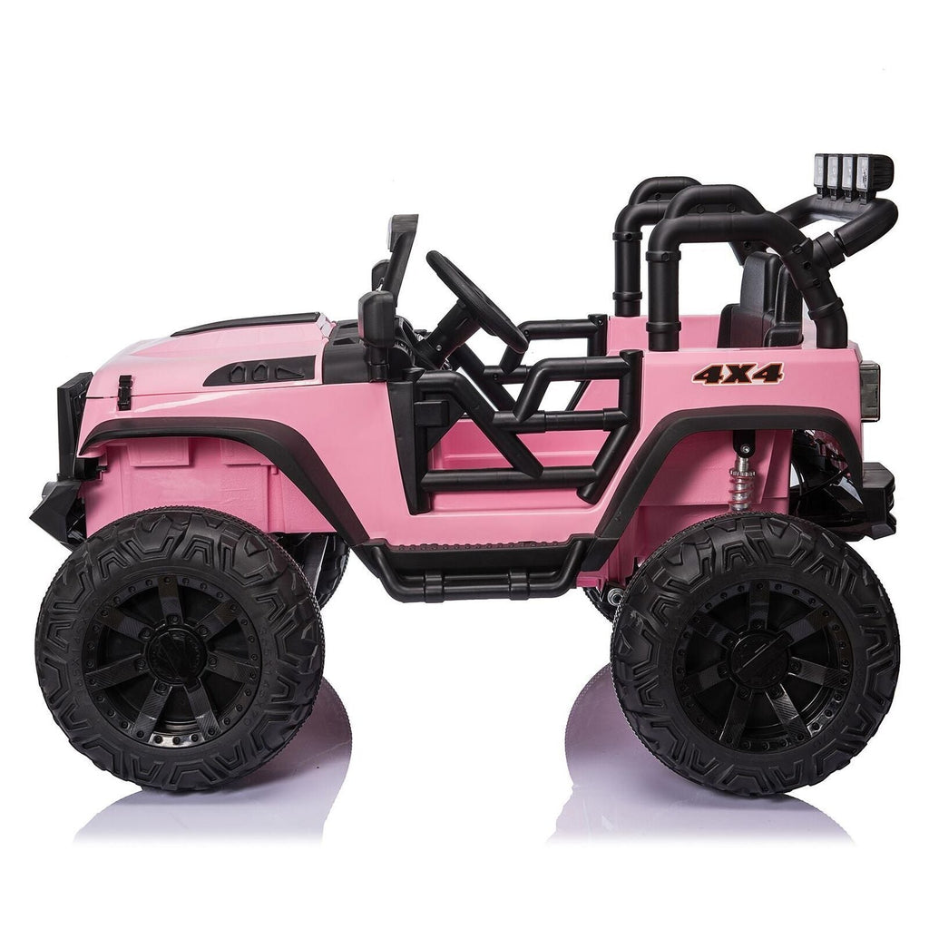 400W 24V Electric Ride On Truck for Kids with AUX Port, LED Lights, and Remote Control
