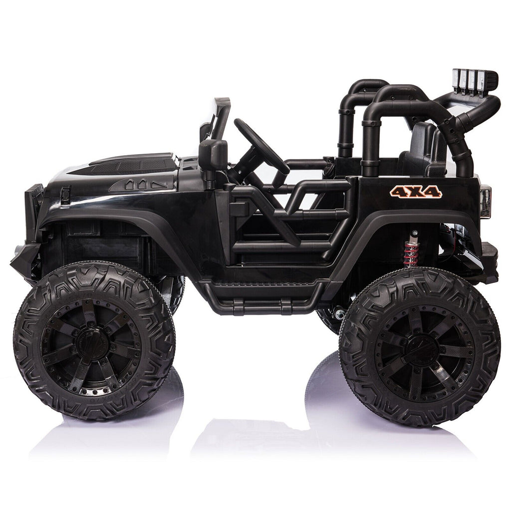 400W Electric 24V Kids Ride on Truck Car Jeep with MP3 Player, LED Lights, and Remote Control - Seats 2