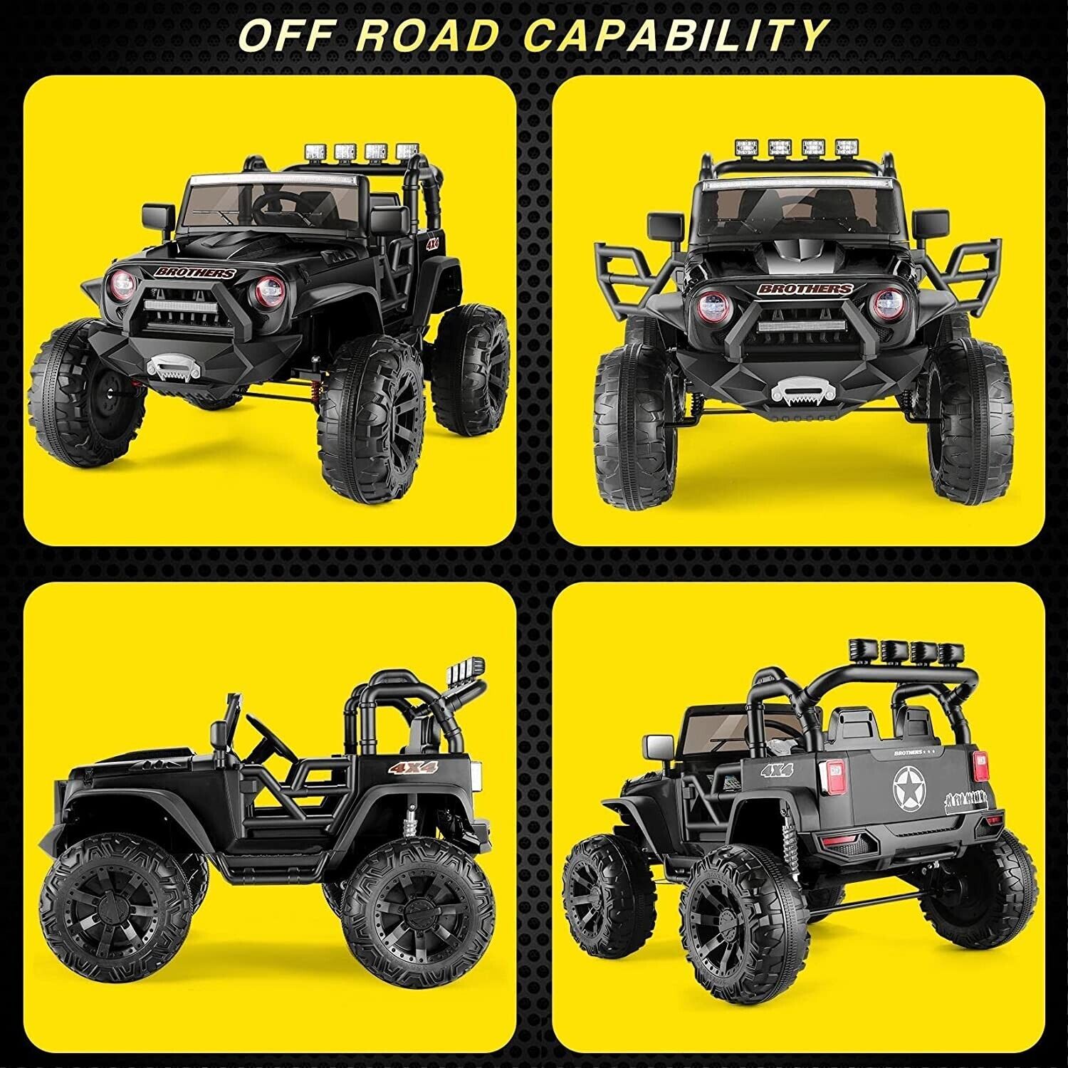 400W Electric 24V Kids Ride-On Truck with MP3, LED Lights, and Remote Control - 2 Seats Included!