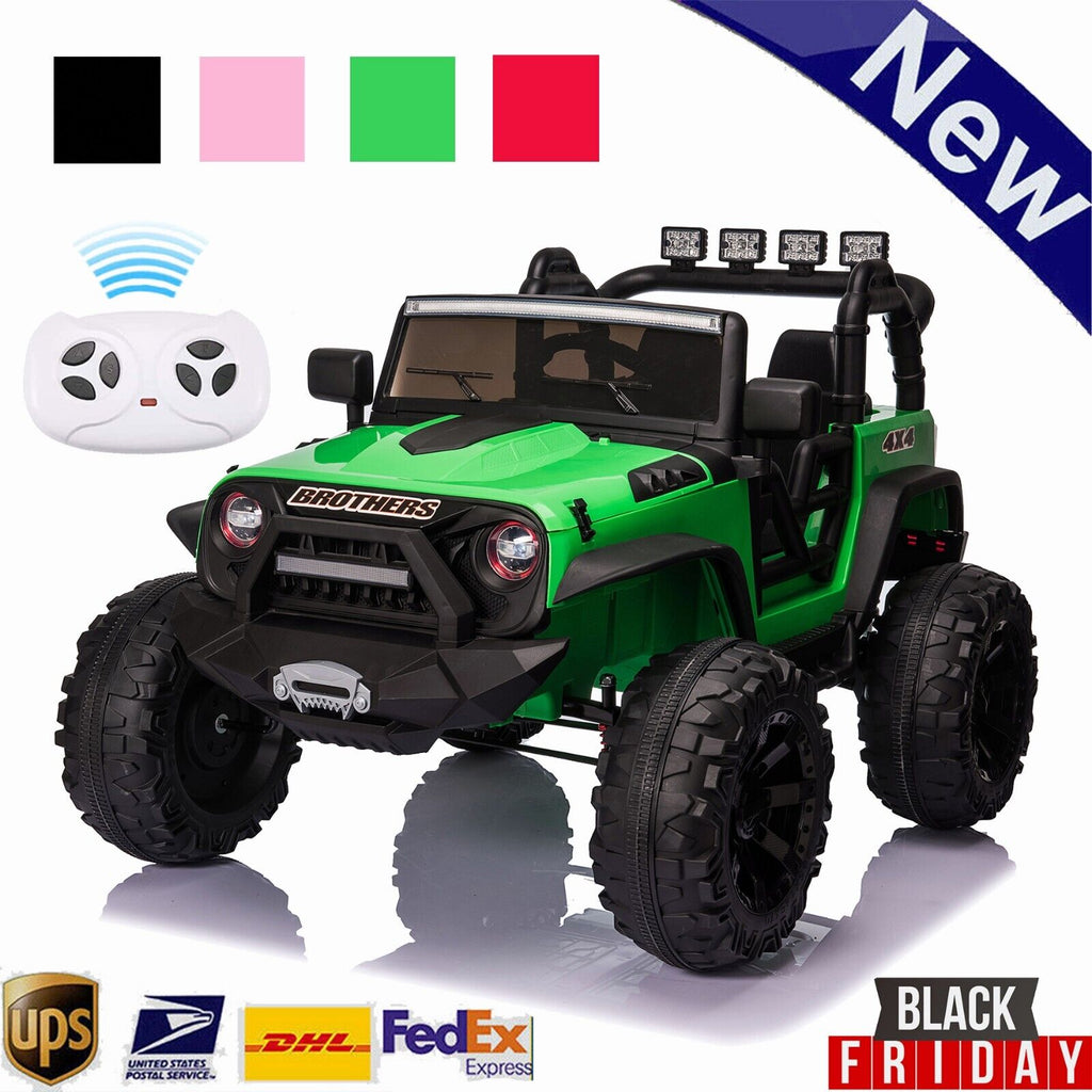 2-Seater 400W Electric Ride-On Truck for Kids with Remote Control and LED Lights