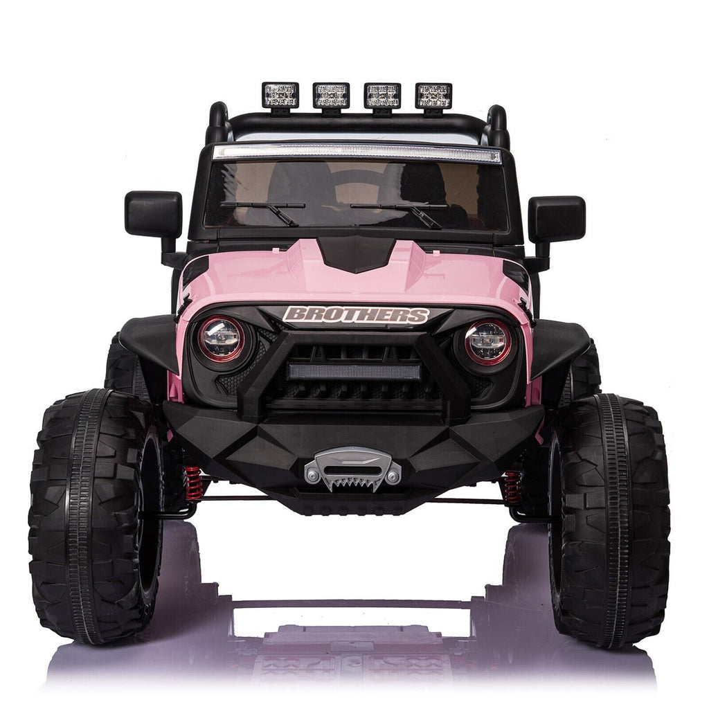 400W Electric Jeep for Kids with Parental Remote Control - Pink