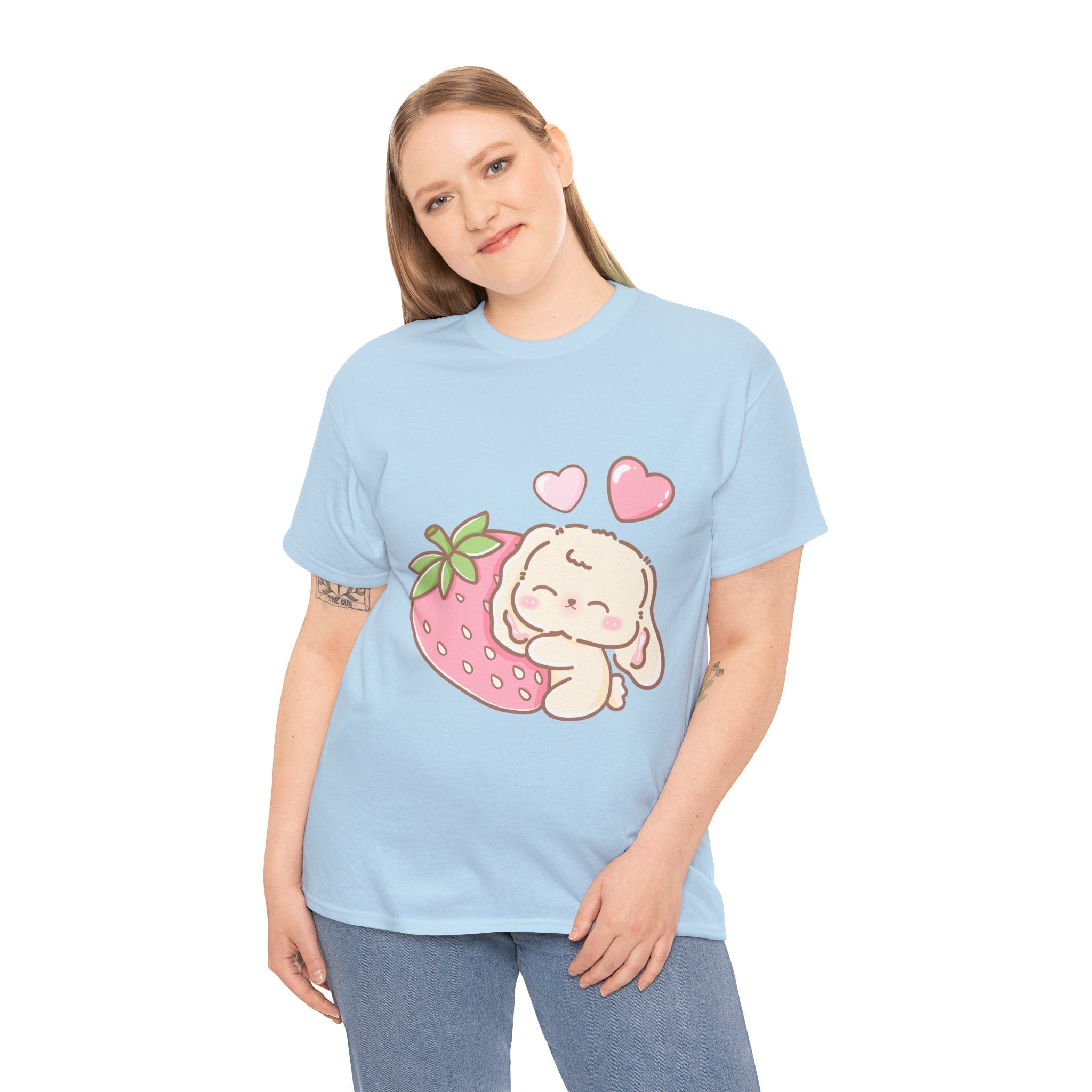Cute Bunny Strawberry Play Tee