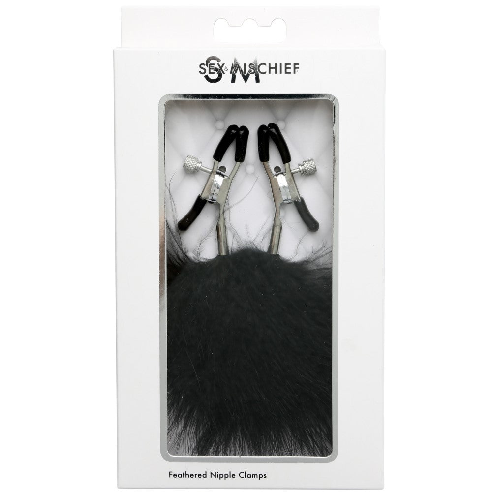 Adjustable Feathered Nipple Clamps (Black)