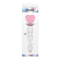 Crystal Heart of Glass 6 " Glass Dildo Pink/Clear