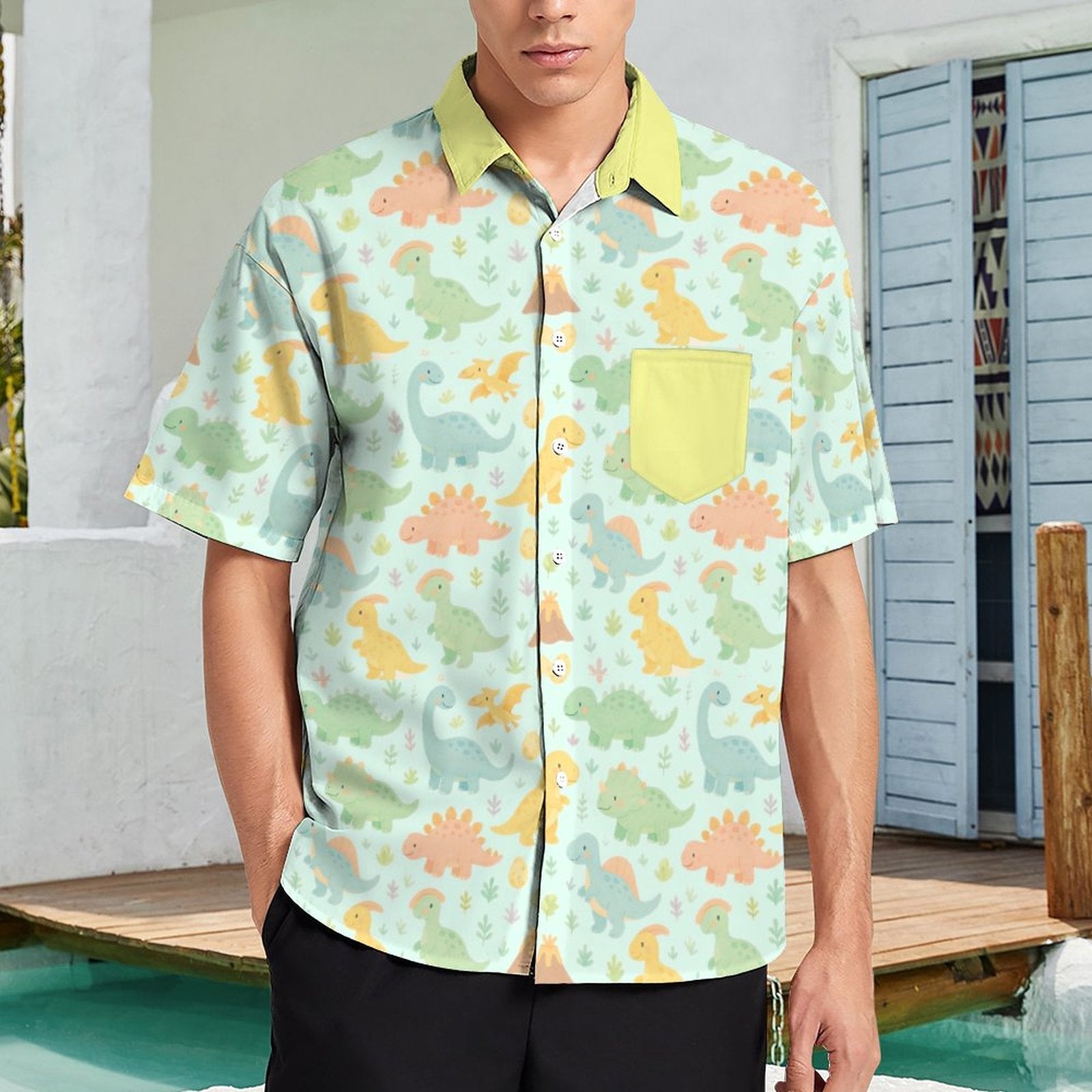 Dino Dreamland Short Sleeve Button Play Shirt