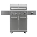 4 Burner Gas Grill Plus SEARING Side Burner - All Stainless Steel