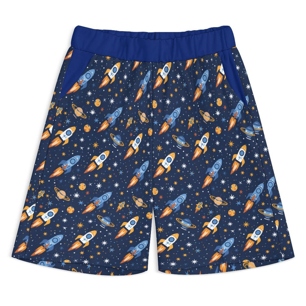 Cosmic Rocket Polo Shorties Set