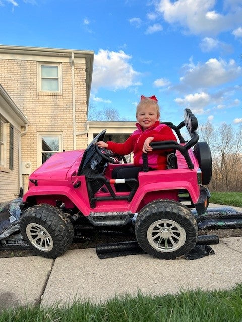 Cars For Kids Jeep Style 4x4 Monster Truck W/Rubber Tires 24 Volt