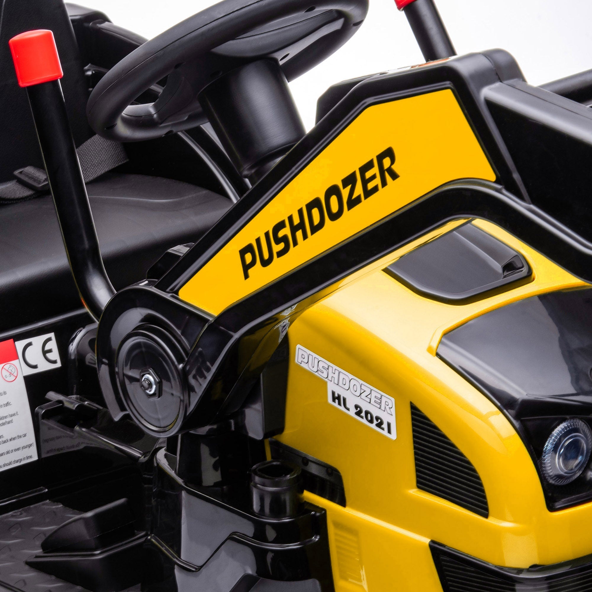 Excavator 6V Battery Tractor with Music and Headlight for Kids' Riding Fun